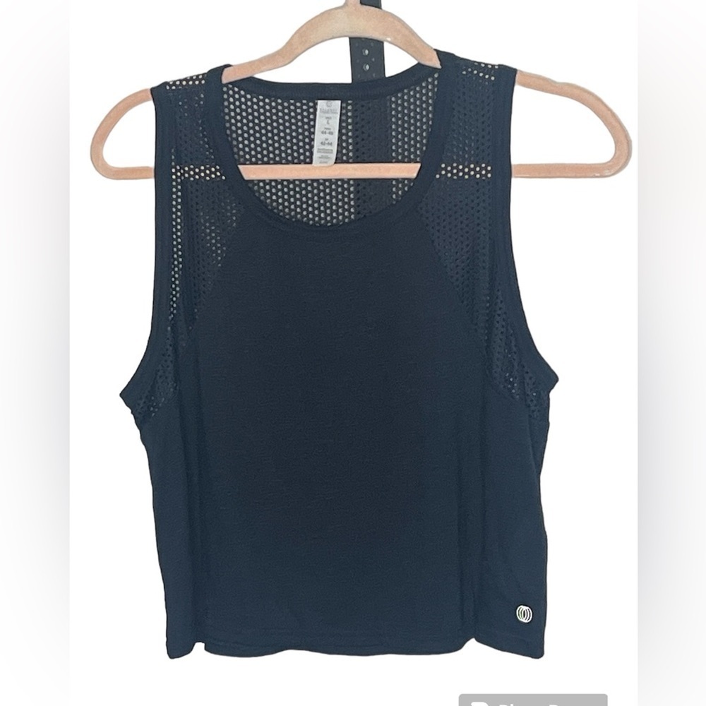 Balance Collection Black Cropped Tank Top Sz Large